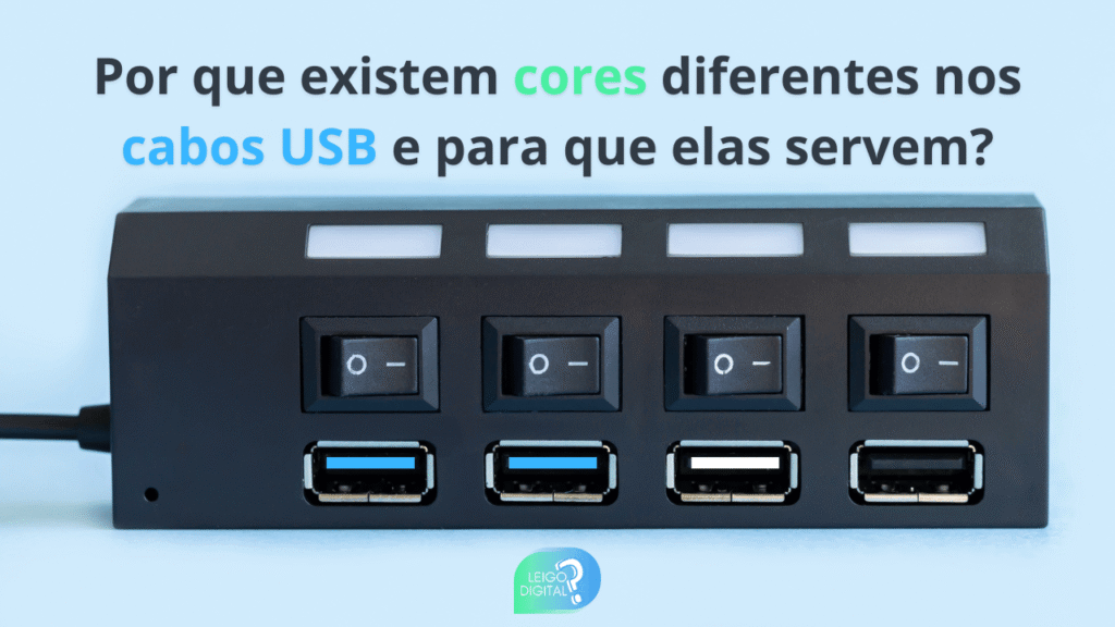 Por que existem cores diferentes nos cabos USB e para que elas servem?